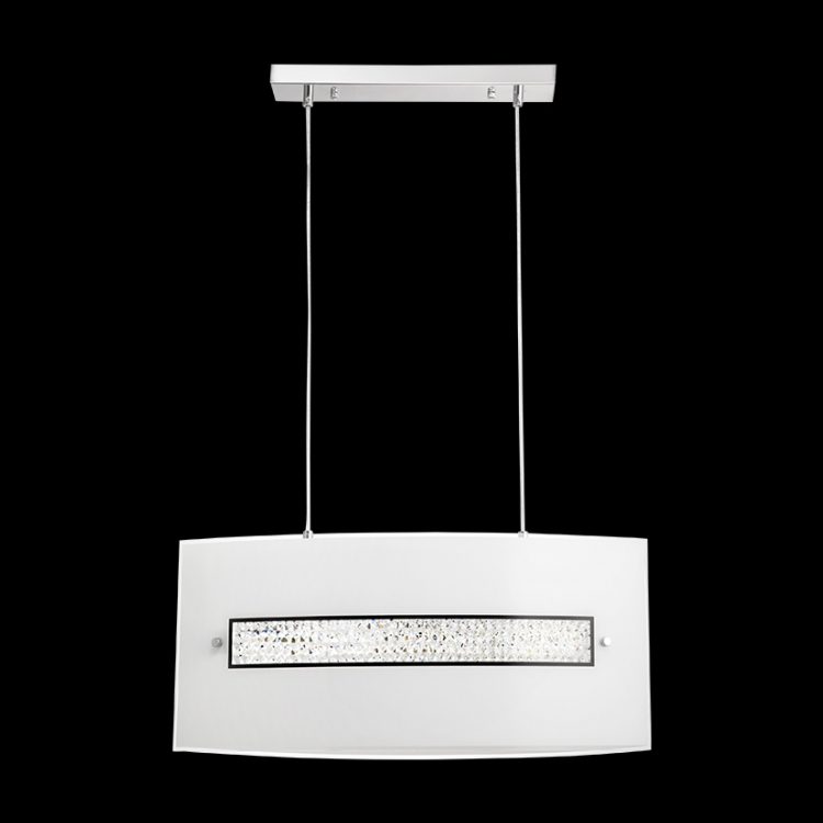 K.Light Crystals / Frosted Curved Rectangular Crystal and Glass – main view
