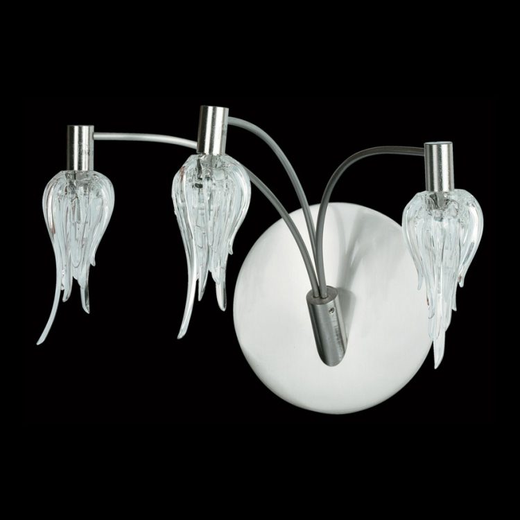 K.Light G4 Bi-Pin Medium 3 Drop Glass Wall Light – view 2