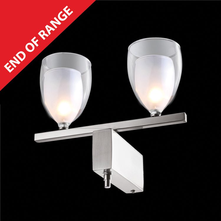 K.Light G4 Bi-Pin Twins Double Glass Wall Light – main view