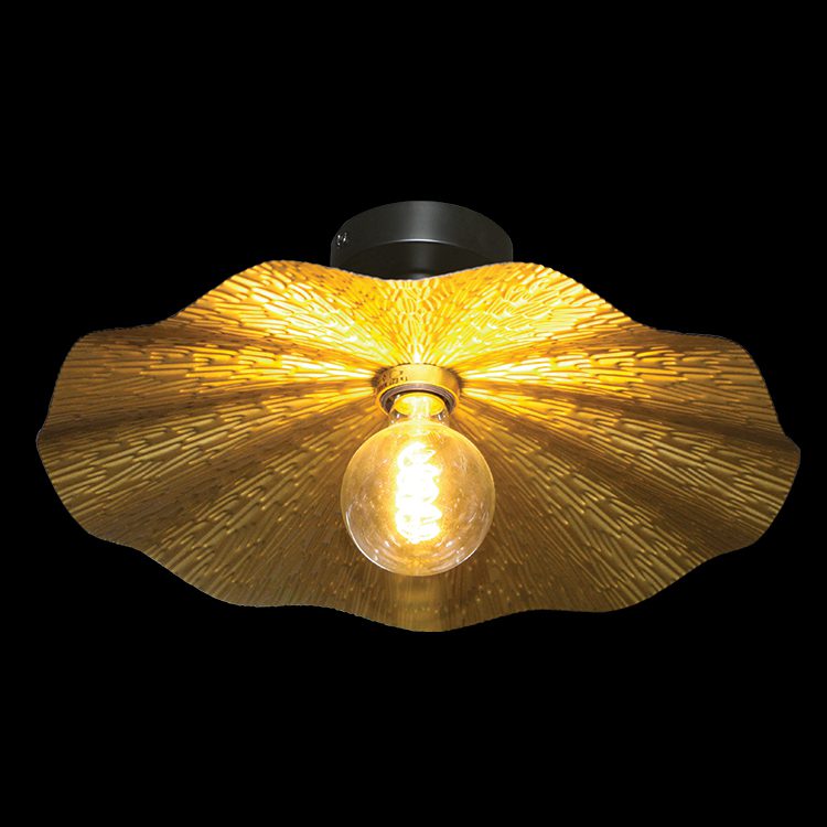 K.Light Gold & Black Golden Flower Ceiling Fitting – main view