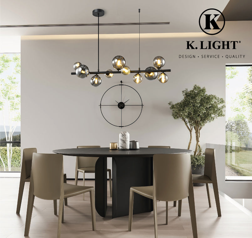 K.Light LED Large Horizontal Bubble Glass Pendant – view 2