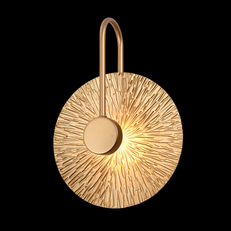 K.Light LED Round Golden Leaf Wall Light – main view