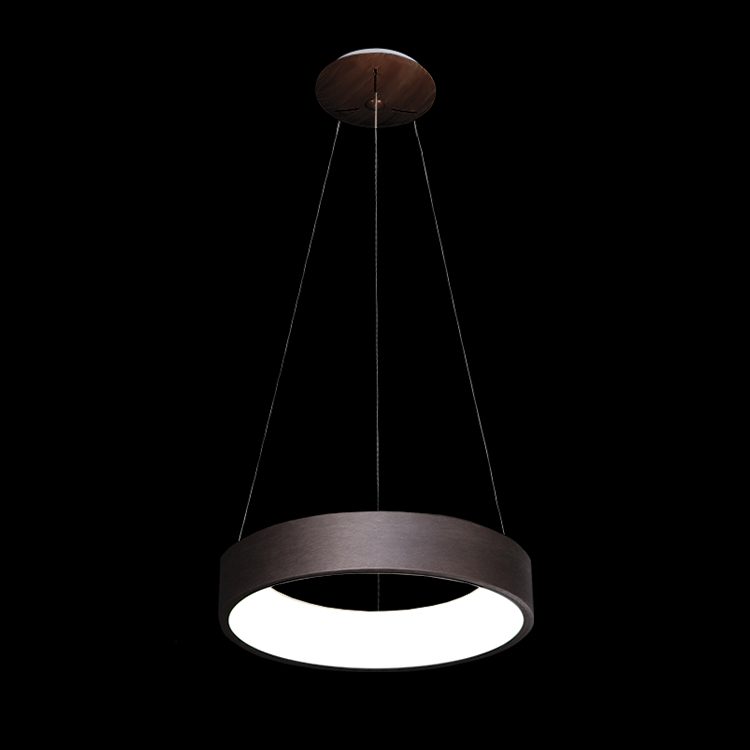 K.Light LED SMD Brushed Coffee Round Pendant – main view