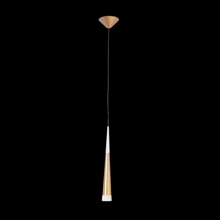 K.Light LED SMD LED Single Cone Satin Gold Pendant – main view