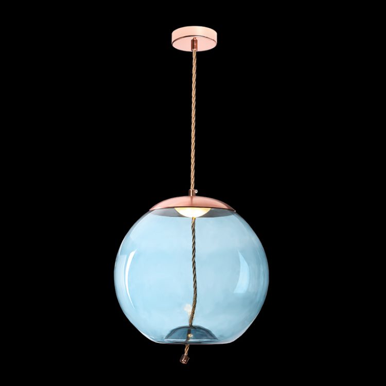 K.Light LED SMD Orb Glass & Rope Pendant – view 2