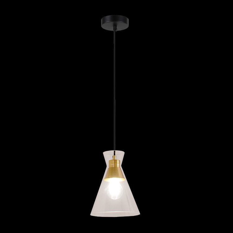 K.Light Matt Black Cleopatra Glass Pendant – main view