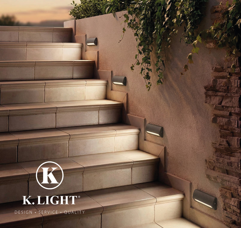 K.Light Matt Black Frosted Glass LED SMD Curved Medium Rectangular – view 2
