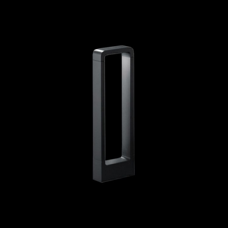 K.Light Matt Black LED COB Rectangular Bollard – main view