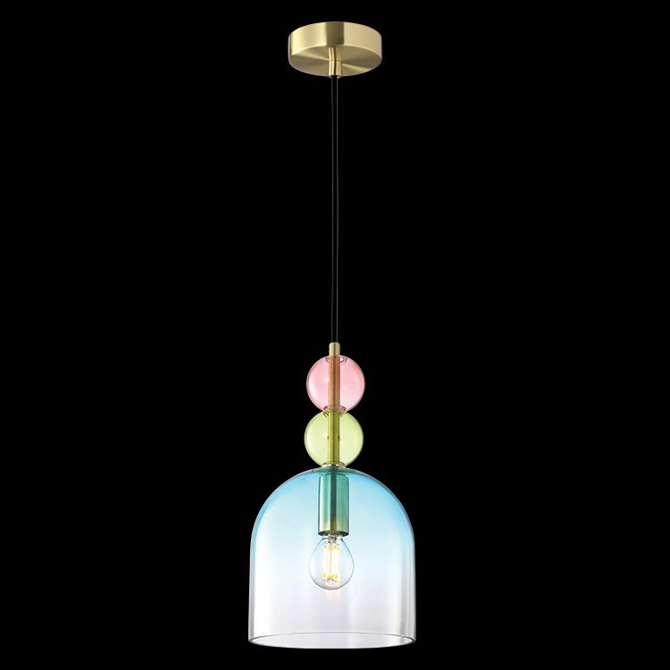 K.Light Rainbow Blue Shadow Glass Pendant – main view
