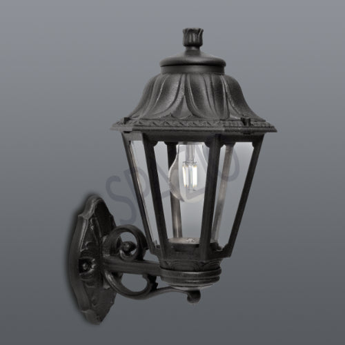 Spazio Anna/Bisso Black Outdoor Ceiling Light – main view