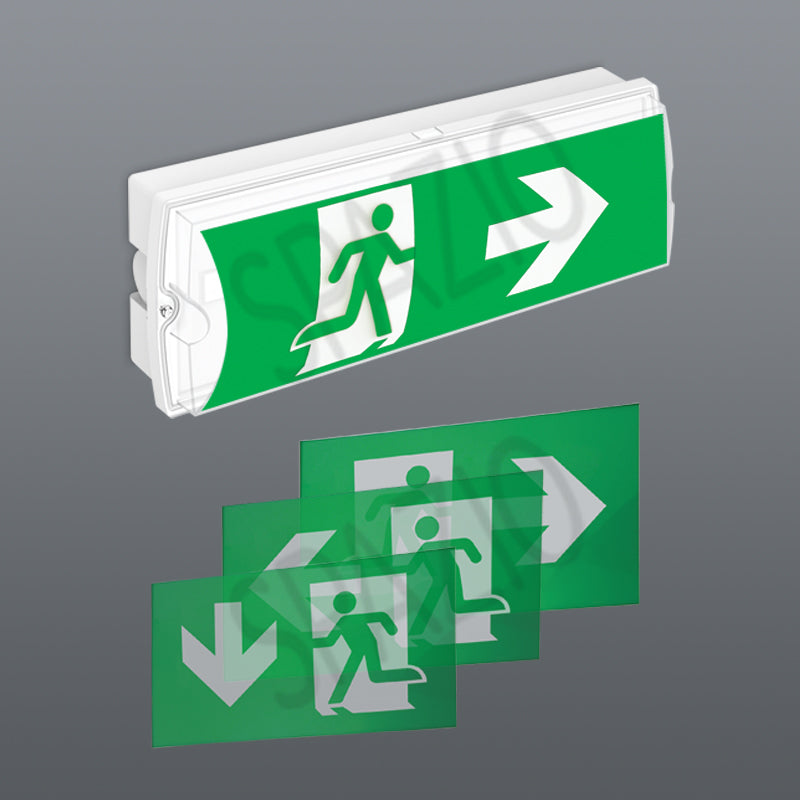 Spazio Emergency LED Bulkhead-Wall Mount White – main view