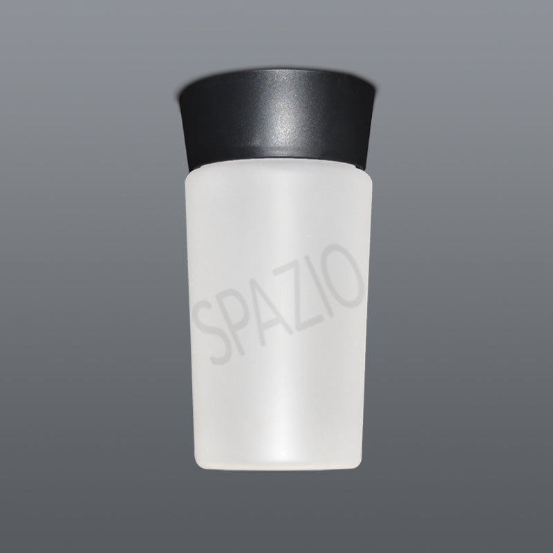 Spazio Flame Surface Black & Opal Outdoor Ceiling Light – main view