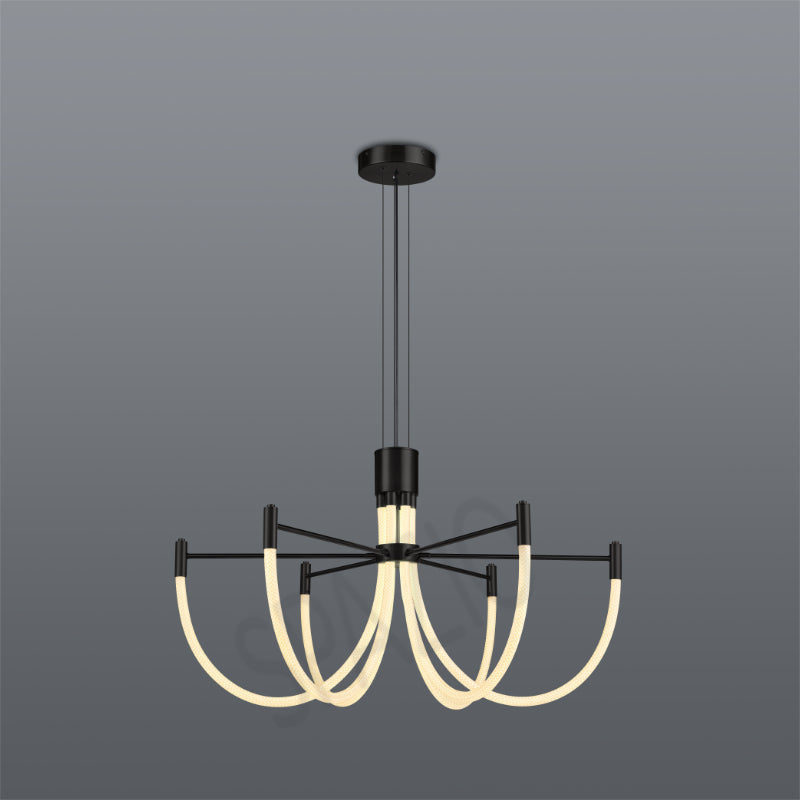 Spazio Fluxa Black & White Pendant Light – main view