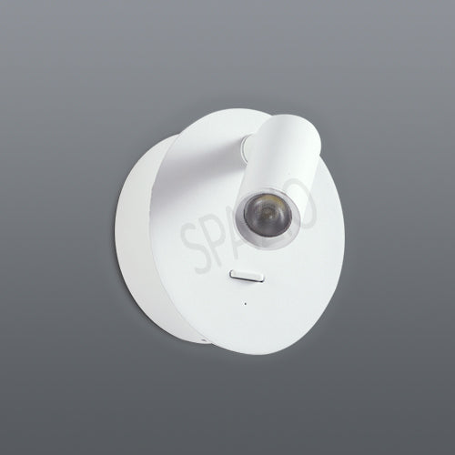Spazio Hilton Charge Up White Wall Light – main view