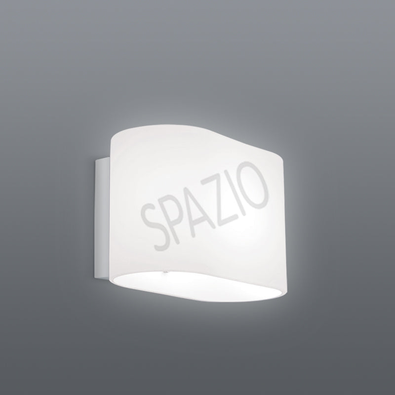 Spazio Ice Chrome & Opal Wall Light – main view