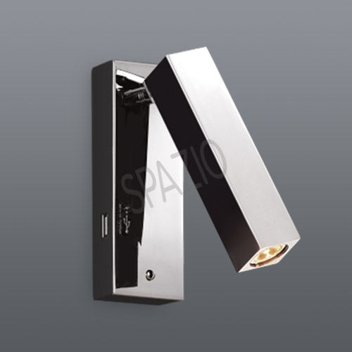 Spazio Loca Usb Polished Stainless Steel Wall Light – main view
