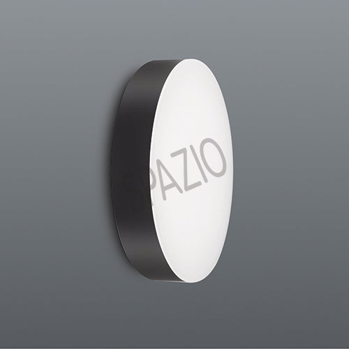 Spazio Modena Round Black Outdoor Ceiling Light – main view