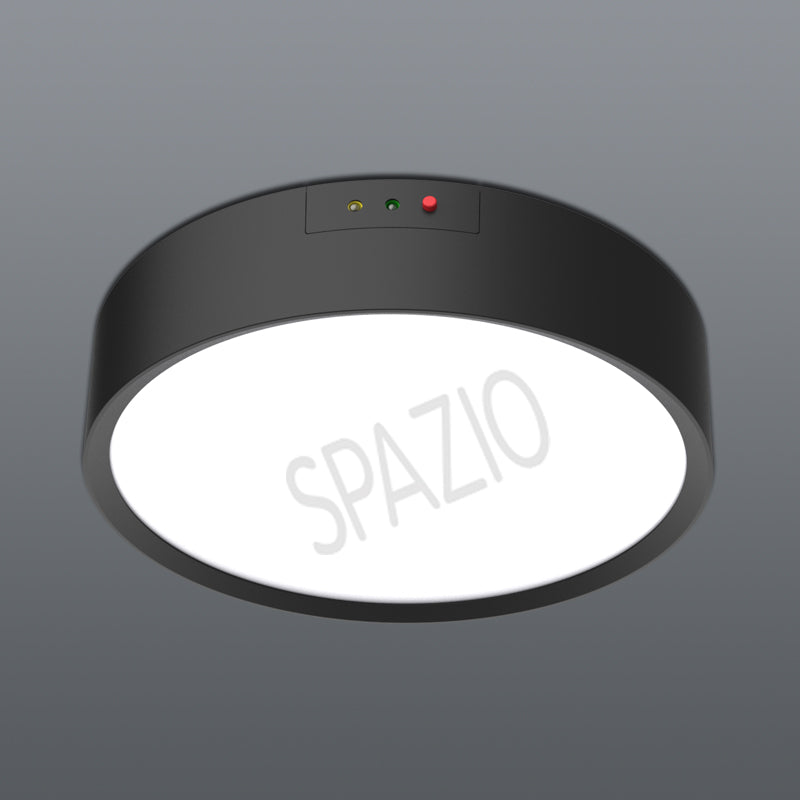 Spazio Only Emergency Black Outdoor Ceiling Light – view 2