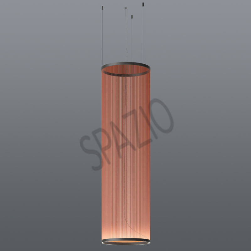 Spazio Pipe-Up 1 Pendant Black / Red Coffee – main view