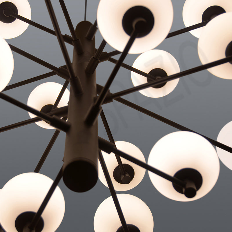 Spazio Twentyorb Black & Opal Pendant Light – view 2