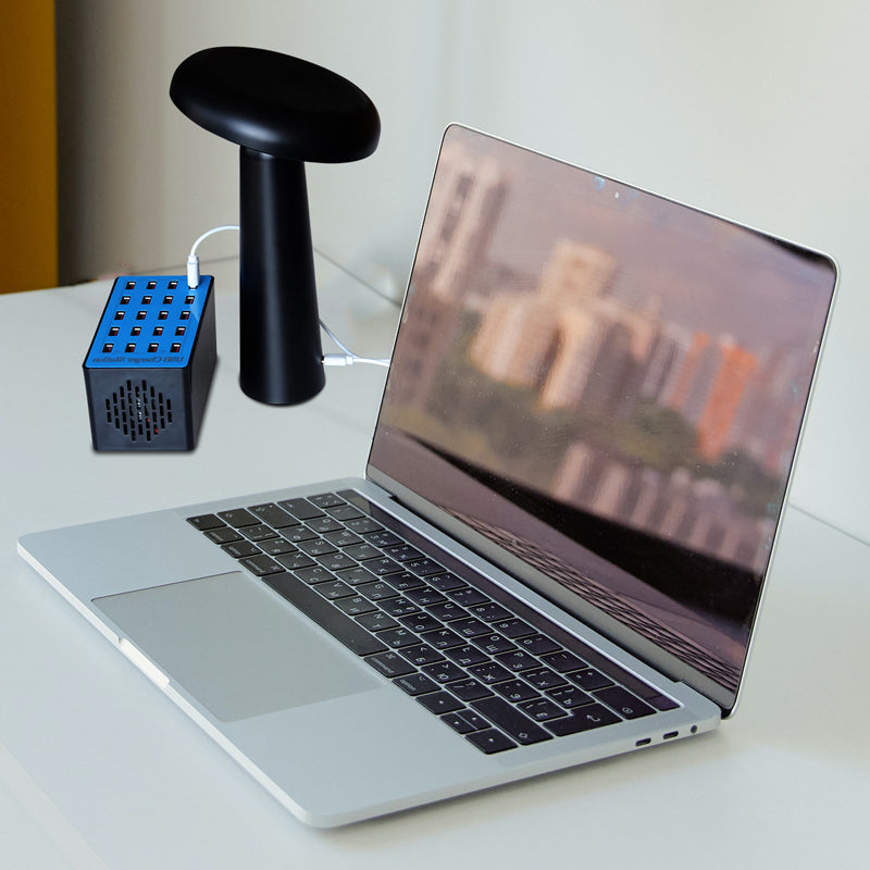 Spazio Usb Charger - 20 Port Black & Blue – view 2