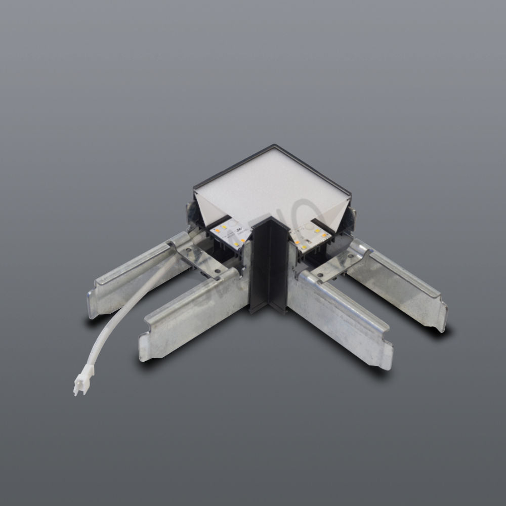 Spazio X-System - 90° Corner Joint Black – main view