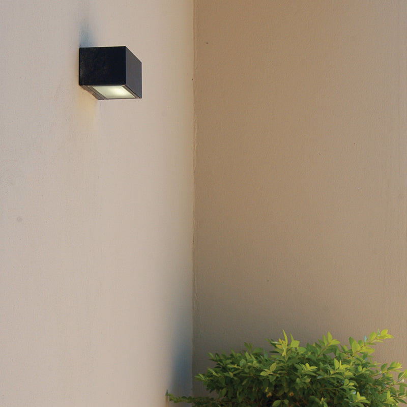 Spazio Zelda Large LED Anthracite Outdoor Ceiling Light – view 2