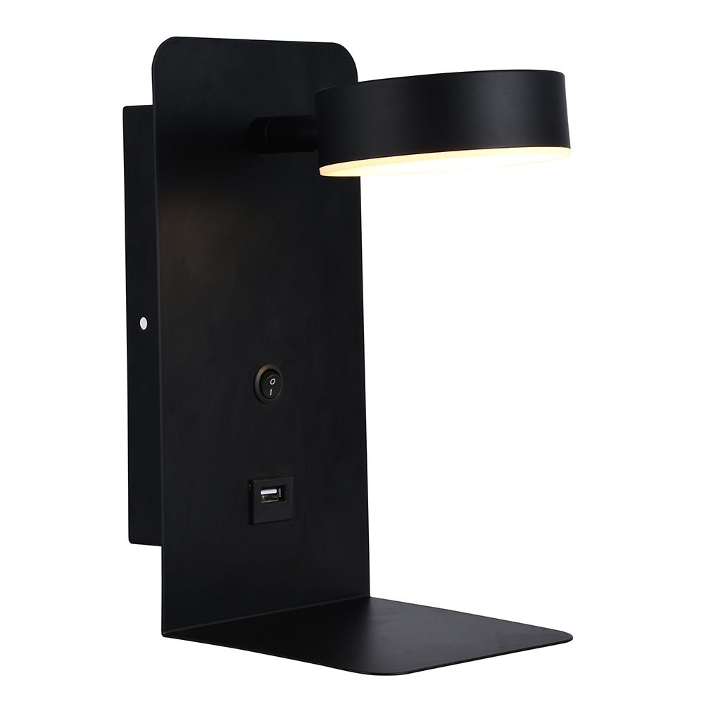 Eurolux W621 140mm USB LED Wall Light with USB – main view