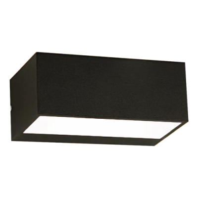 Bright Star BH082 Black Die Cast Aluminium Bulkhead with Frosted Glass – main view