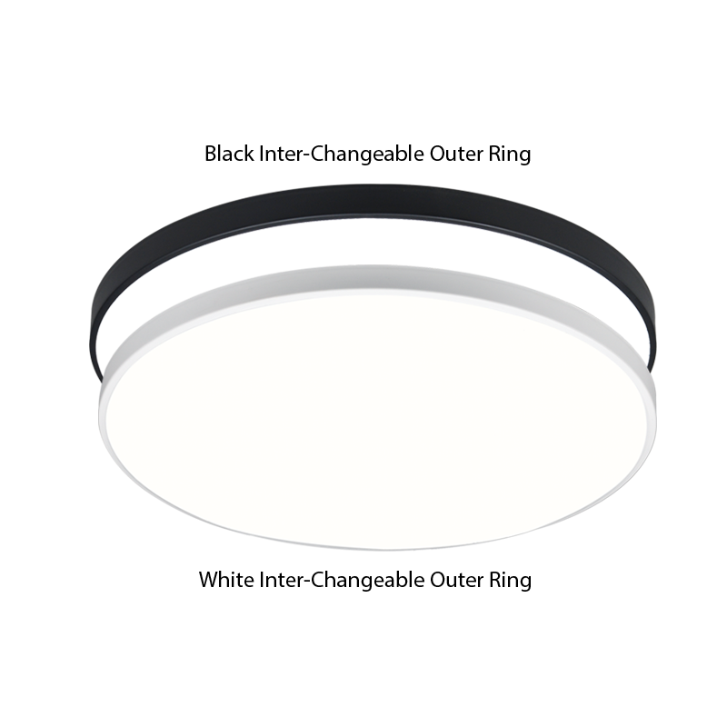 Bright Star CF385-18W Black And White LED Polycarbonate Ceiling Light – main view