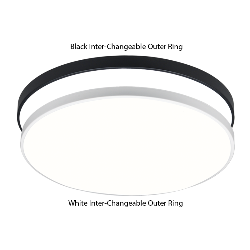 Bright Star CF386-24W Black And White LED Polycarbonate Ceiling Light – main view