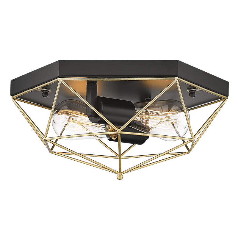 Bright Star CF439 Black And Gold Metal Ceiling Fitting – main view