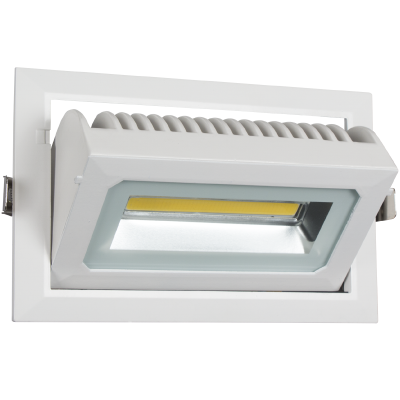 Bright Star DL101 White Rectangular Adjustable Downlight – main view