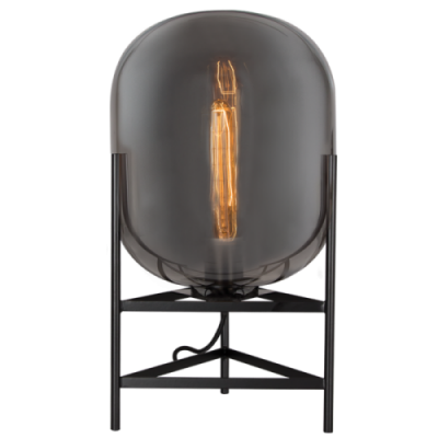 Bright Star TL818 Smoke Metal Table Lamp with Colour Glass – main view