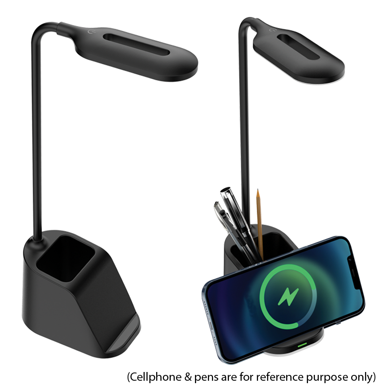 Bright Star TL824 Black LED Table Lamp with Wireless Charging, Type C – main view