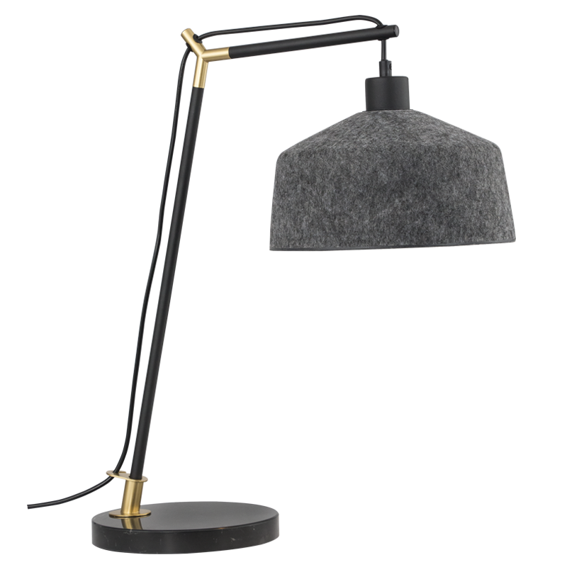 Bright Star TL841 Black Metal and PET Table Lamp with Marble Base – main view