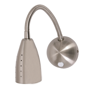 Bright Star WB004 Satin Chrome Wall Fitting with Flexible Arm – main view