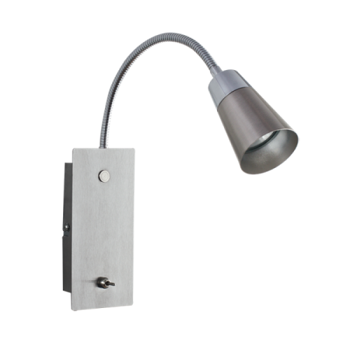 Bright Star WB105/1 Satin Polished and Chrome Wall Bracket with Switch – main view