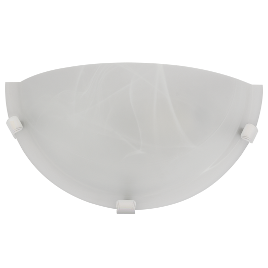 Bright Star WB12009 White Metal Base with Alabaster Glass and Clips – main view