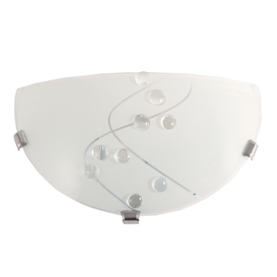 Bright Star WB328 Chrome Metal Base with Patterned Frosted Glass – main view