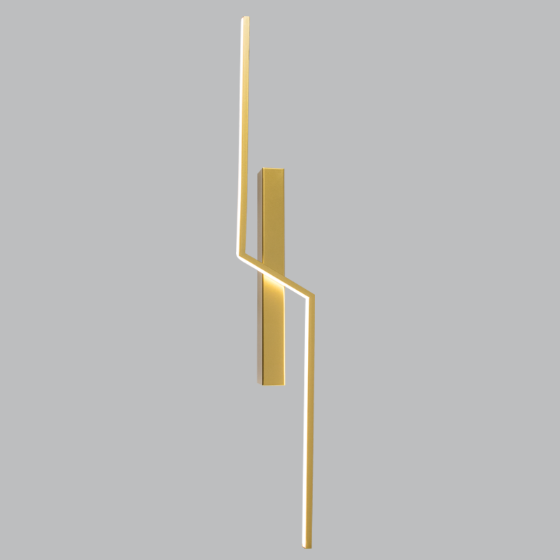 Bright Star WB411 Gold Metal LED Wall Light with Acrylic Diffuser – main view