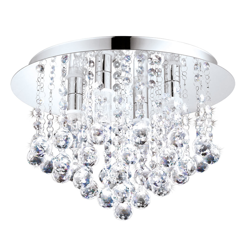 Eglo Almonte Chrome 4-Light LED Ceiling Light – main view