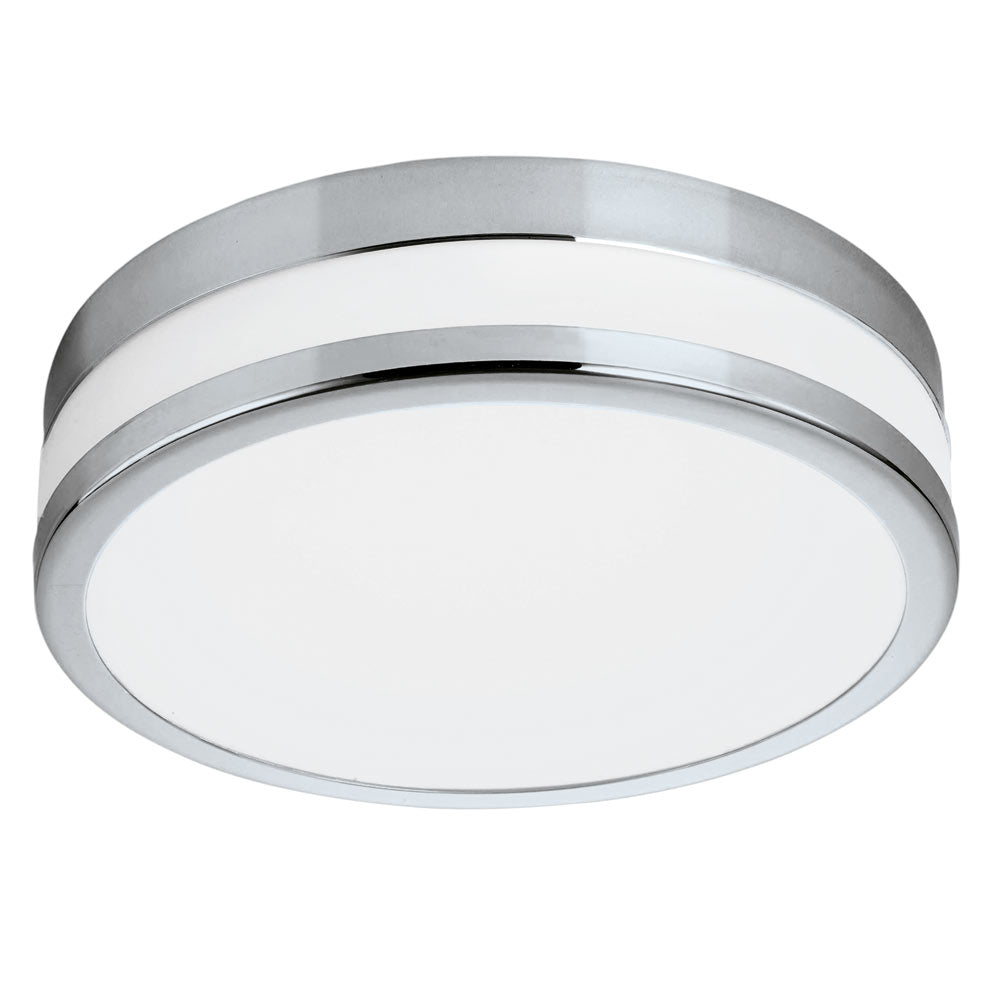 Eglo Palermo Chrome LED Ceiling Light 225mm IP44 – main view