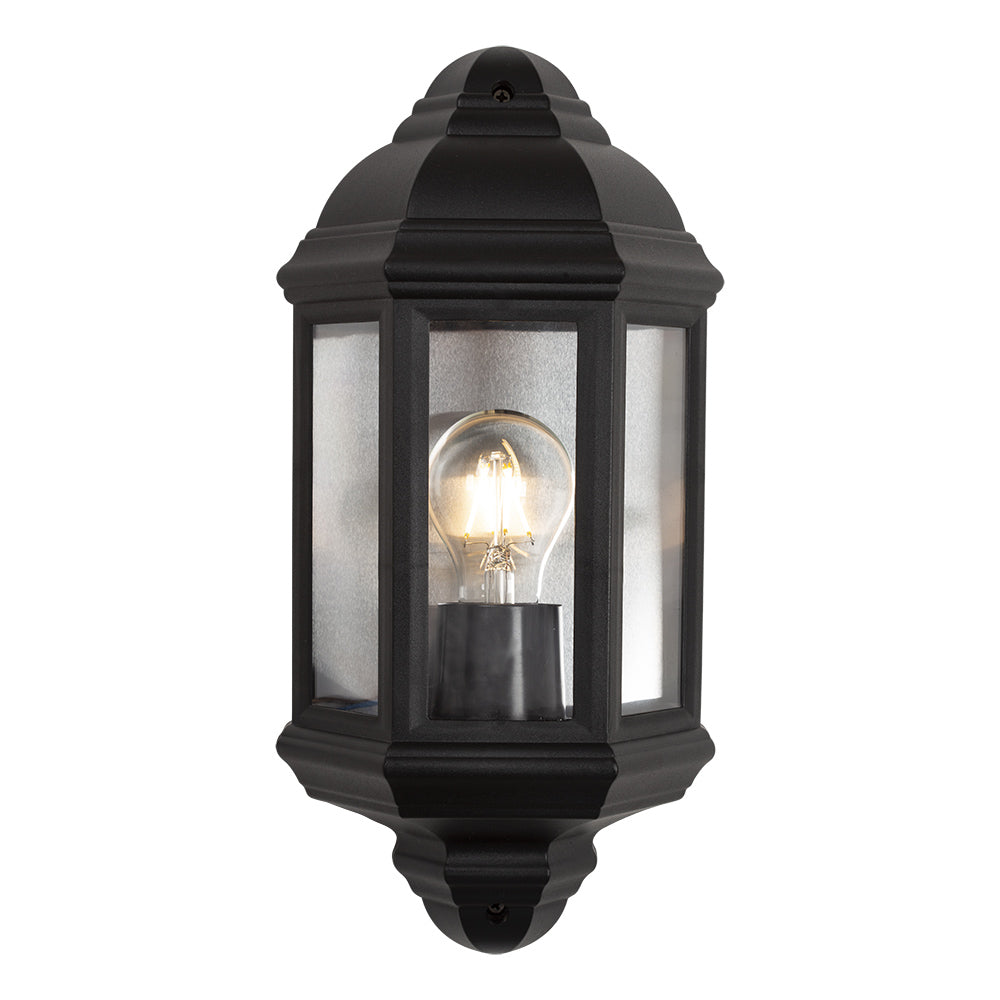 Eurolux O546B Half Lantern Plastic Black E27 – main view
