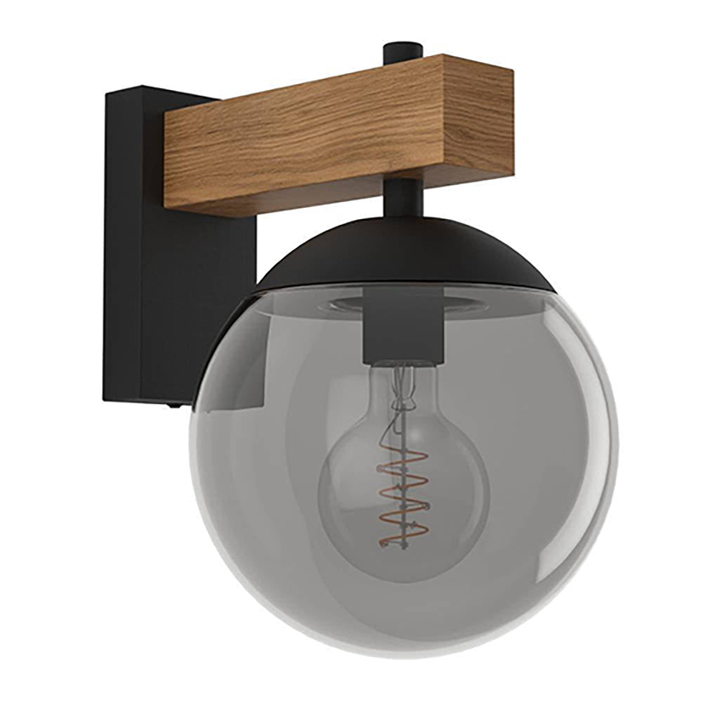 Eurolux O645 Bufalata Outdoor Wall Light Black/Brown E27 1x40W – main view