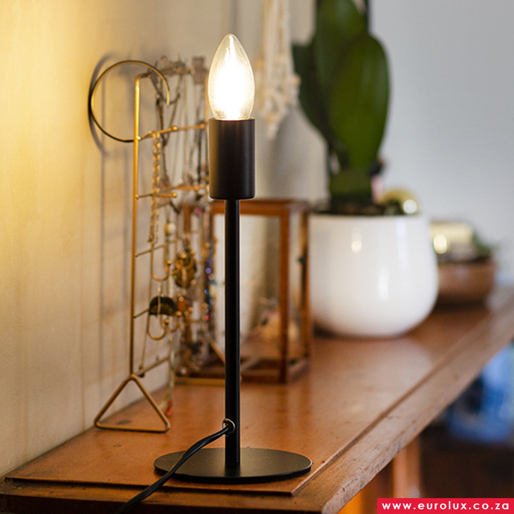 Eurolux T258B Table Lamp Black E14 1x40W – main view