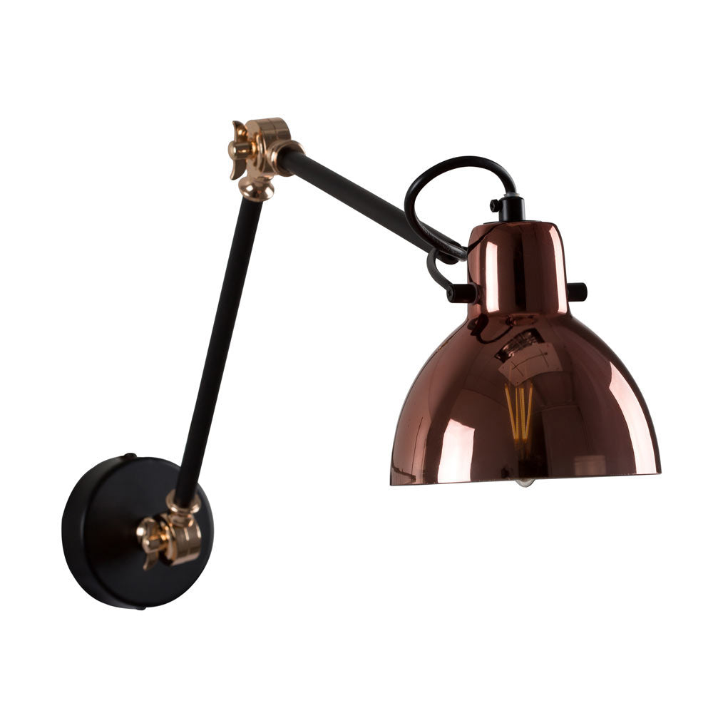 Eurolux W569C Siena Wall Light Adjustable with Copper Glass – main view