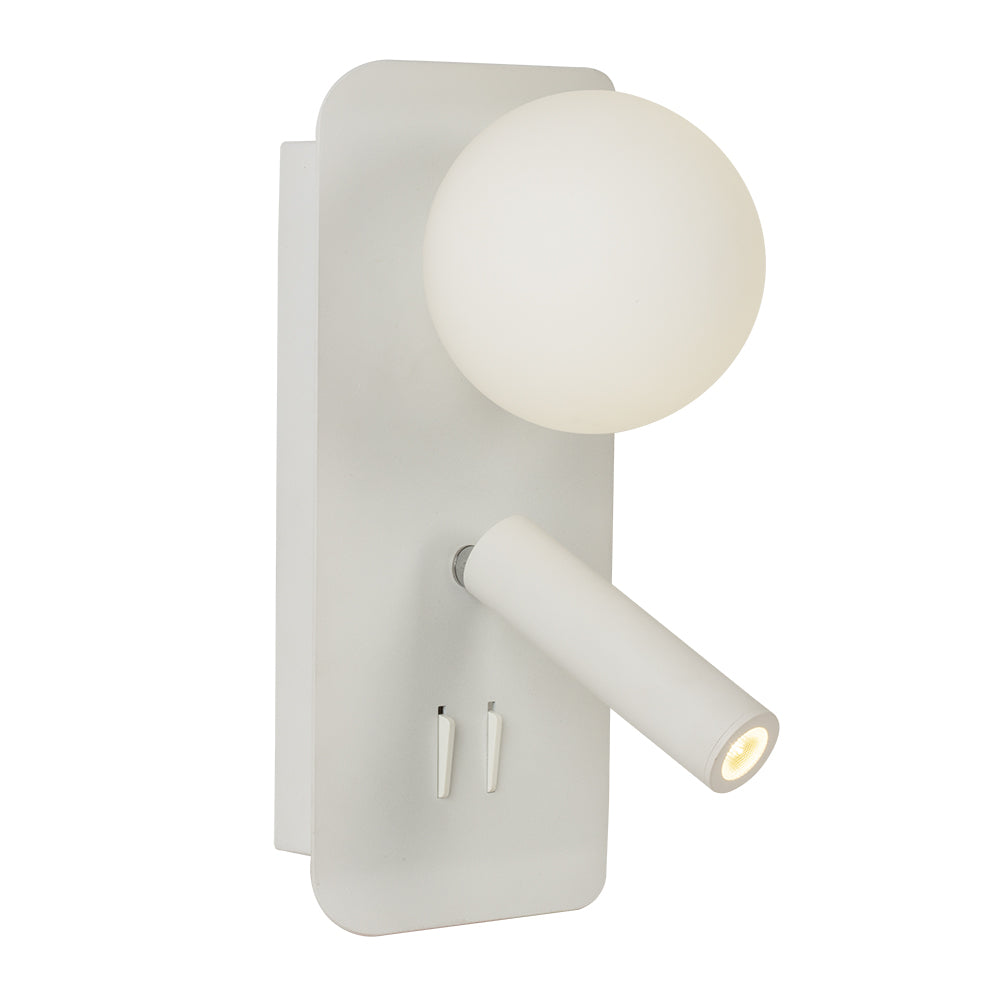 Eurolux W604W ABC White Wall Light with USB – main view