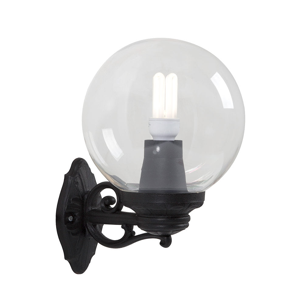 Fumagalli O417BFU bisso/G250 Up/down Black/clear Outdoor Wall Light – main view