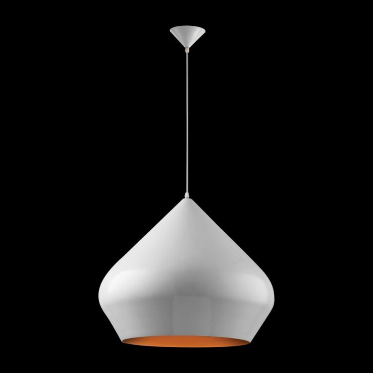 K.Light Aladdin Metal Pendant, White & Gold – main view